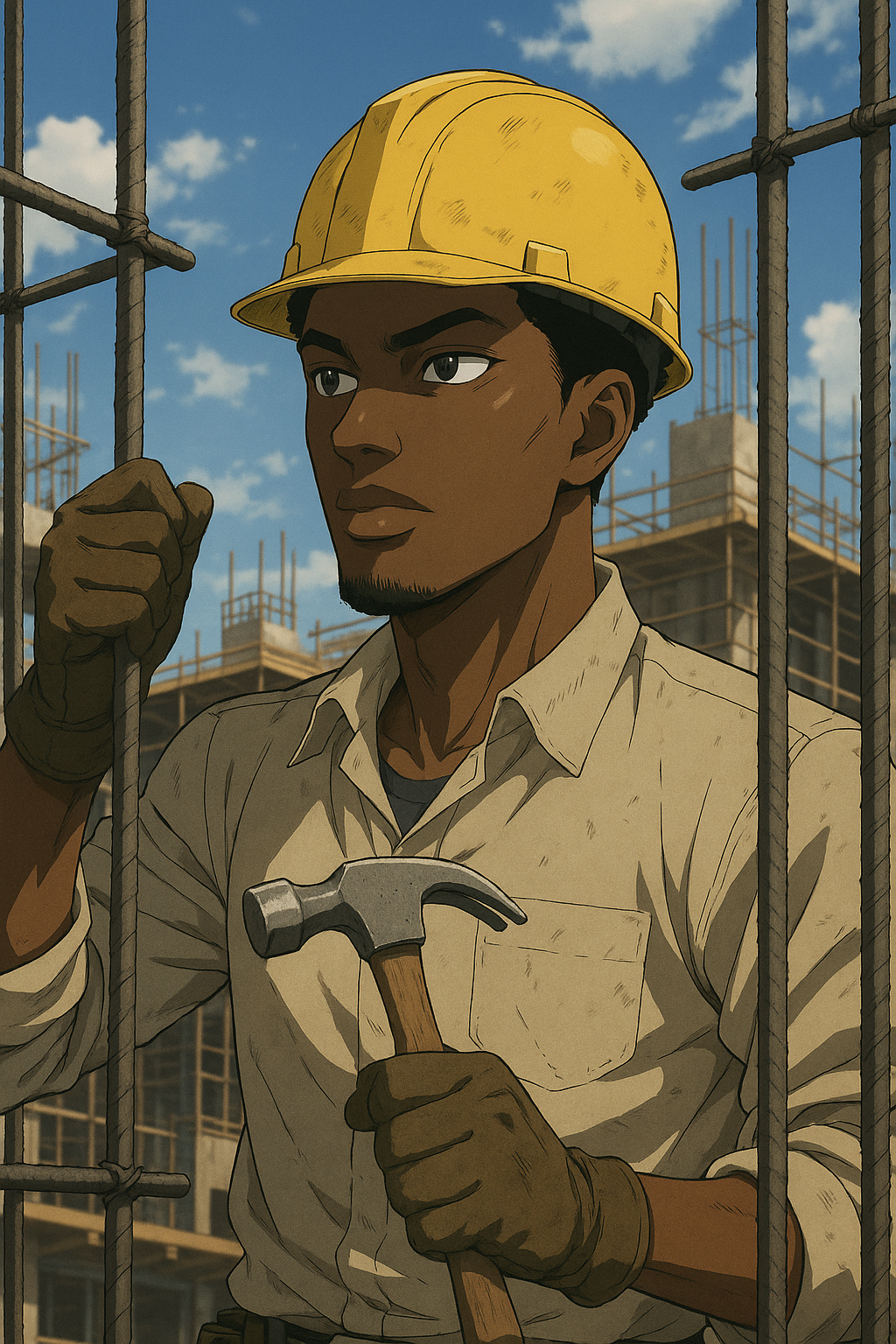 Salviya Balami with hardhat on